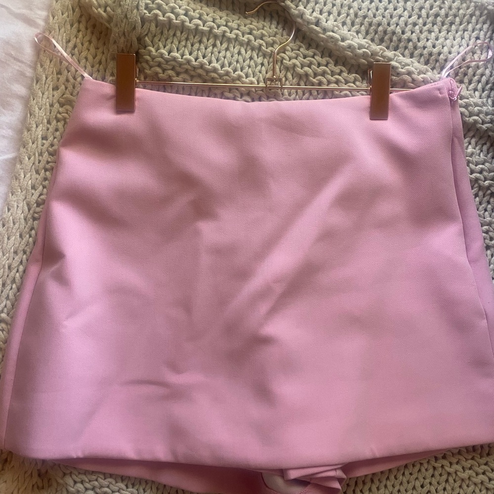 Zara Pink Mini Skort Size Small